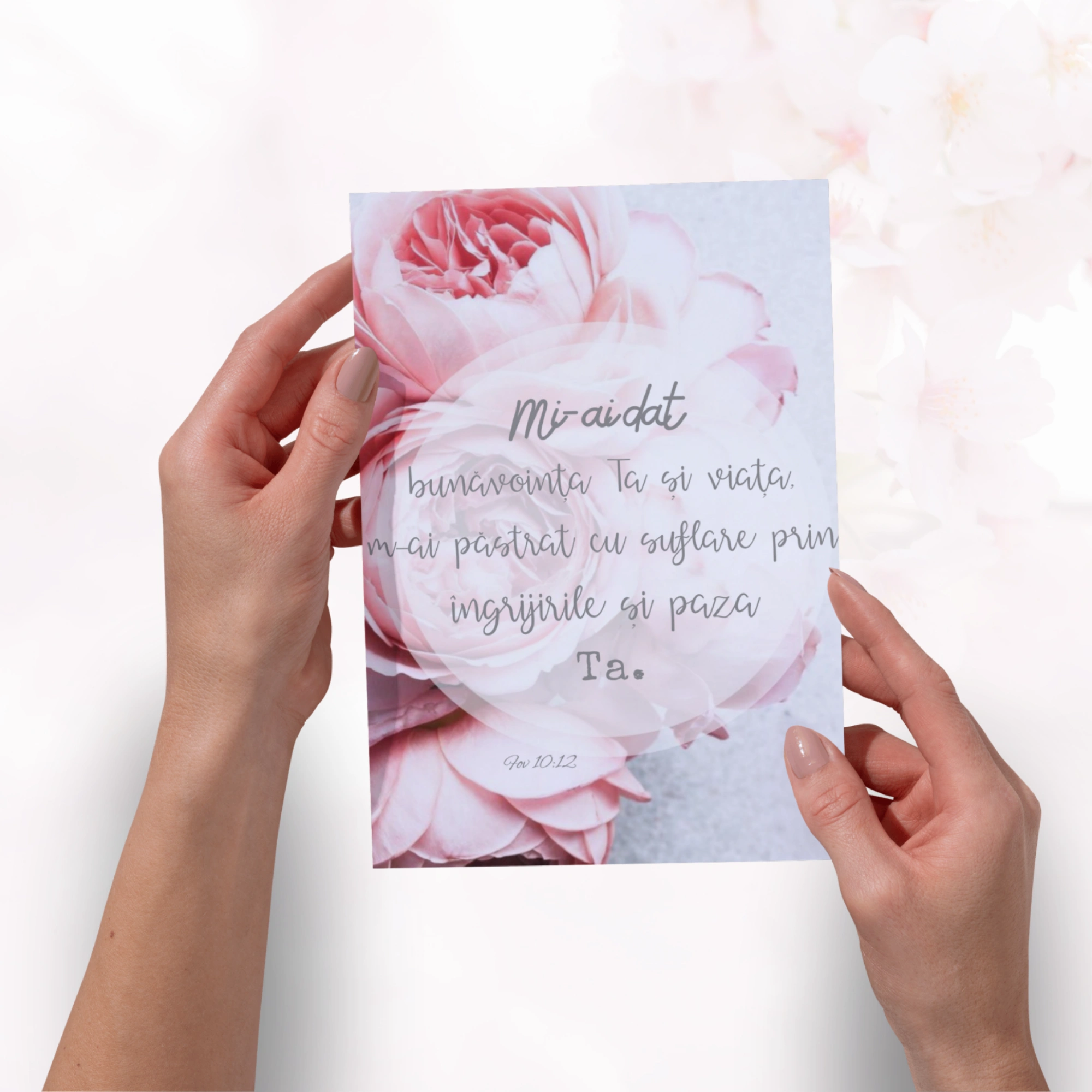 Felicitare, verset biblic - Iov 10:12